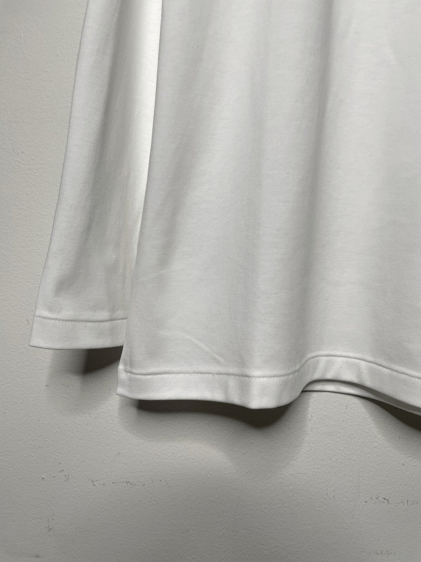 Men's  SUPIMA COTTON SMOOTH, #792041 LS MOCH NECK, WHITE