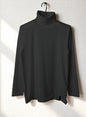 Baby Cotton Smooth, LS TURTLE Crew T-shirts, BLACK, #792042