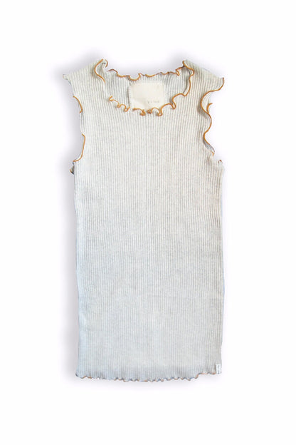 Gauze Rib, Tanktop  # 802-741, oatmeal