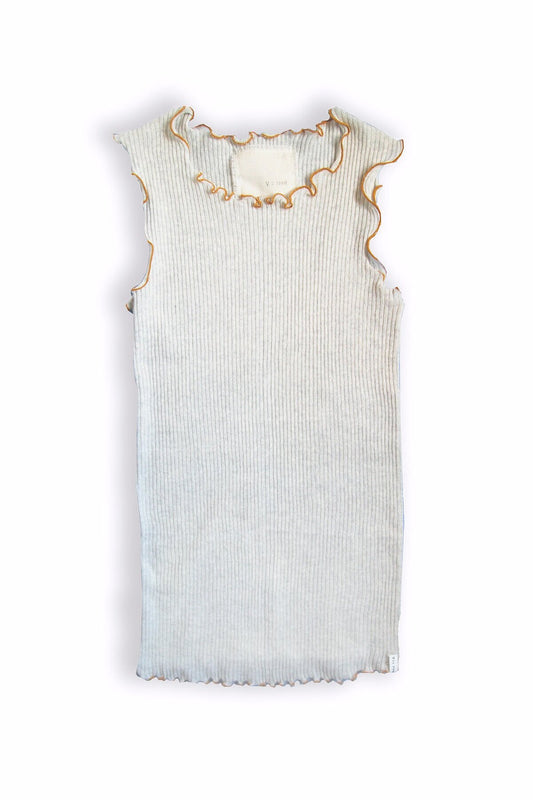 Gauze Rib, Tanktop  # 802-741, oatmeal