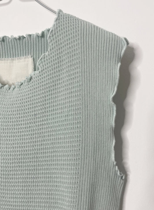 Waffle Rib Combo Tube, Tank top. #802-747, DUST MINT