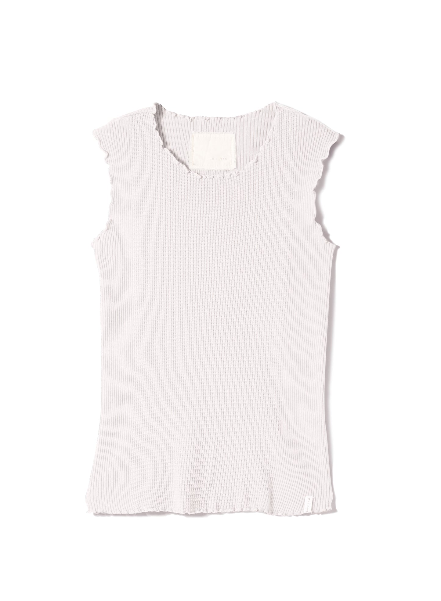 Waffle Rib Combo Tube, Tank top. #802-747、White