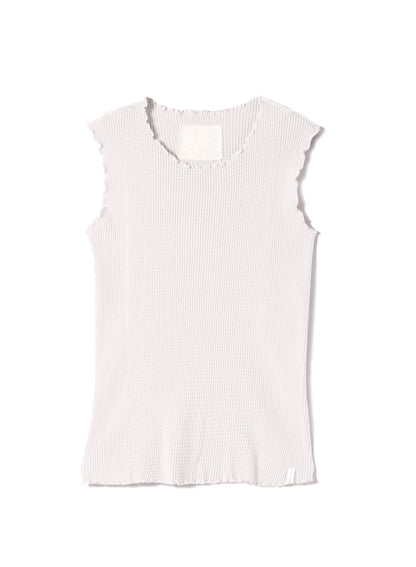 Waffle Rib Combo Tube, Tank top. #802-747、White