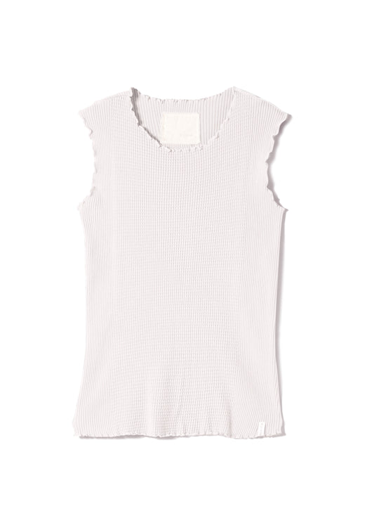 Waffle Rib Combo Tube, Tank top. #802-747、White