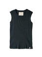 Waffle Rib Combo Tube, Tank top. #802-747, BLACK