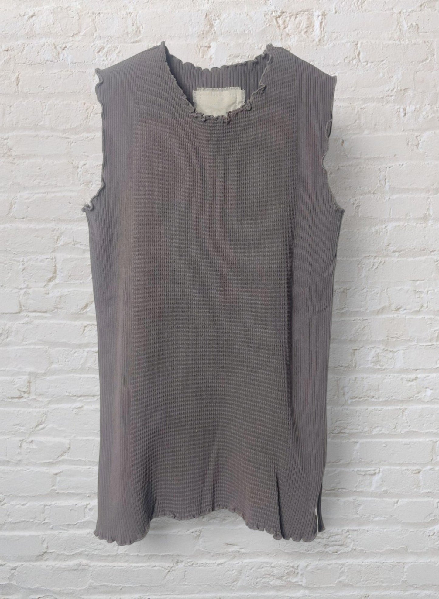 Waffle Rib Combo Tube, Tank top. #802-747, CHARCOAL