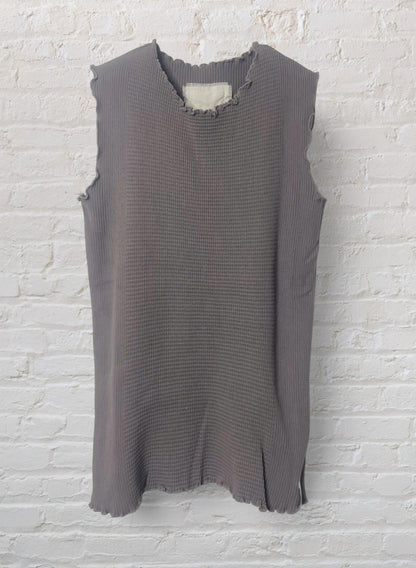 Waffle Rib Combo Tube, Tank top. #802-747, CHARCOAL