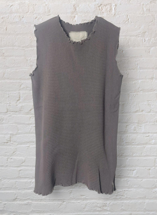 Waffle Rib Combo Tube, Tank top. #802-747, CHARCOAL