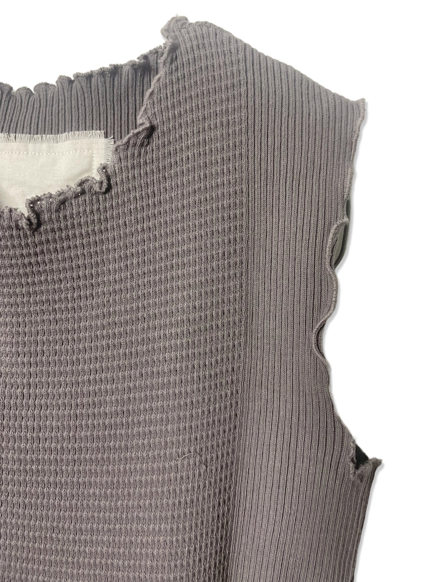 Waffle Rib Combo Tube, Tank top. #802-747, CHARCOAL