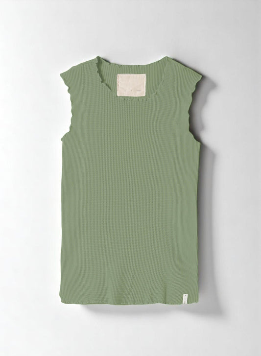 Waffle Rib Combo Tube, Tank top. #802-747, SAGE