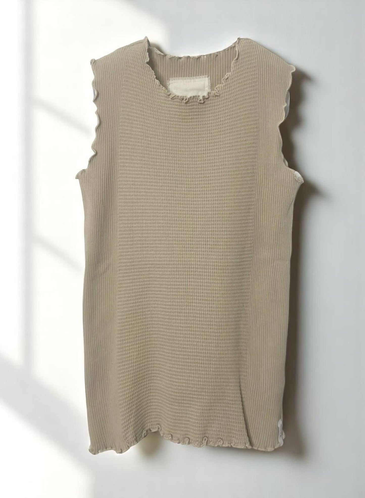 Waffle Rib Combo Tube, Tank top. #802-747, SAND KHAKI