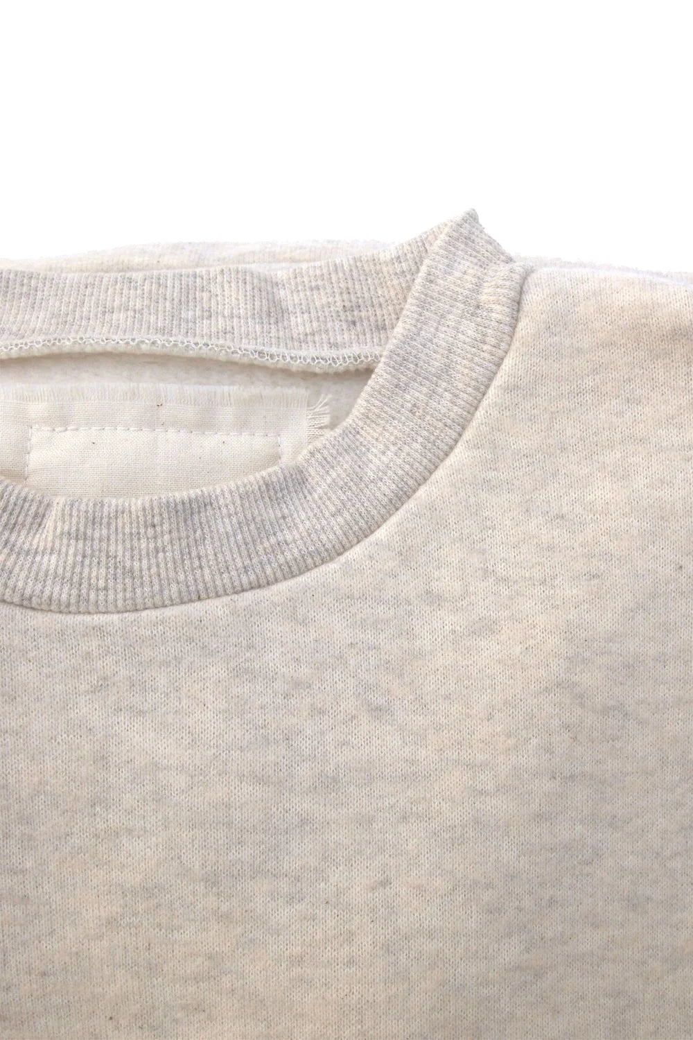 Tencel Brushed Fleece, Long Sleeve Side Slit Crew Neck Sweat Shirts, #802-754, SOLID CHARCOAL