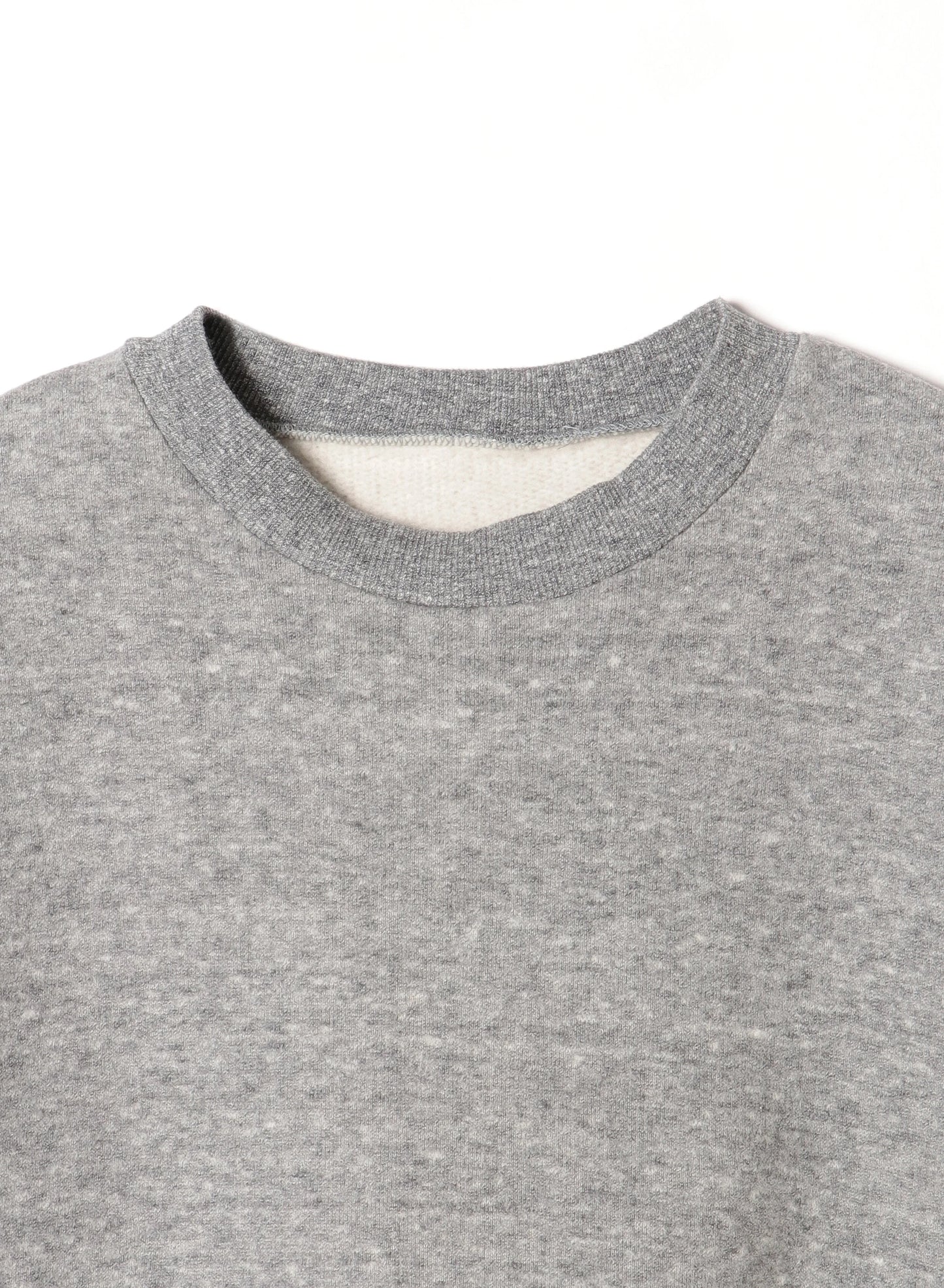 Tencel Brushed Fleece, Long Sleeve Side Slit Crew Neck Sweat Shirts, #802-754