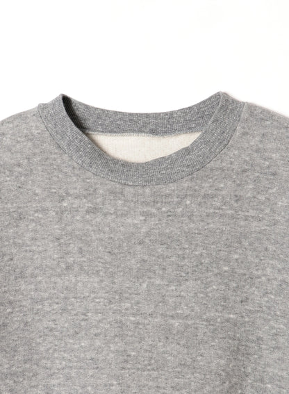 Tencel Brushed Fleece, Long Sleeve Side Slit Crew Neck Sweat Shirts, #802-754