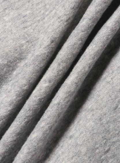 Cotton Tencel Brushed Fleece, LS Hooded Oversized Dress, #892-706, HT Charcoal