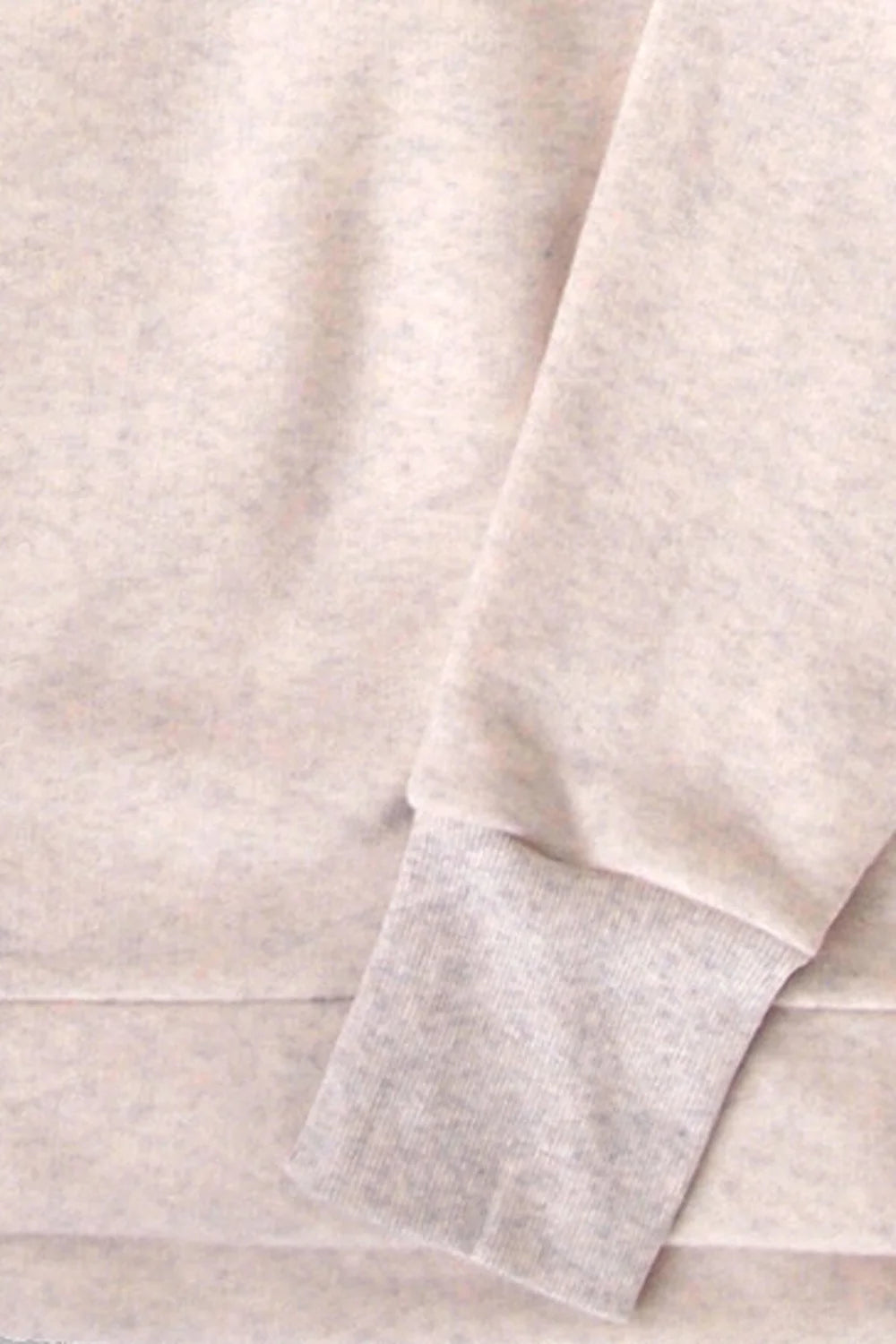 Tencel Brushed Fleece, Long Sleeve Side Slit Crew Neck Sweat Shirts, #802-754, SOLID CHARCOAL