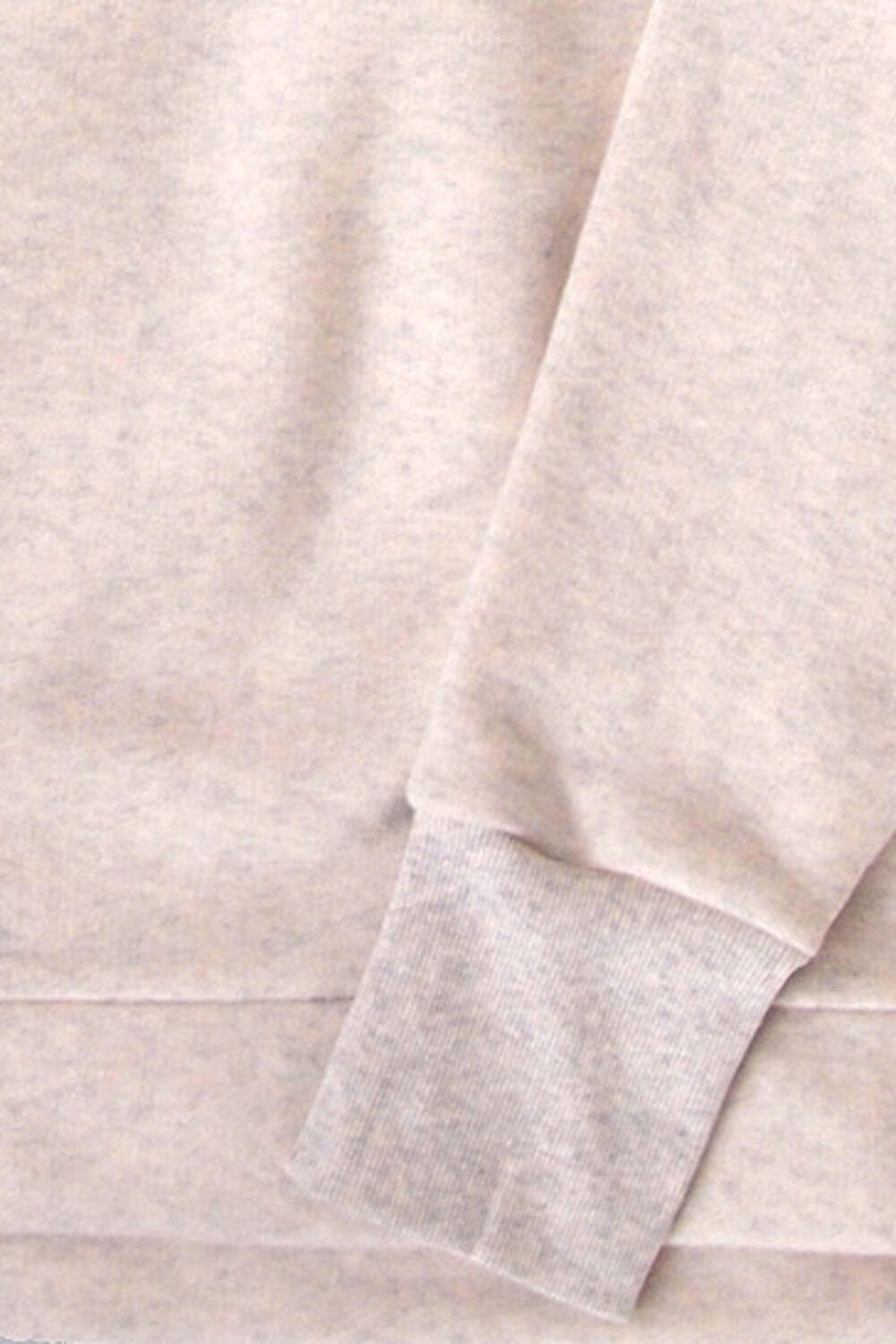 Tencel Brushed Fleece, Long Sleeve Side Slit Crew Neck Sweat Shirts, #802-754, SOLID CHARCOAL