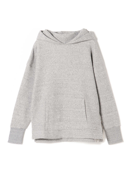Tencel Brushed Fleece, Long Sleeve Hooded Pullover, #802-755, HT Grey