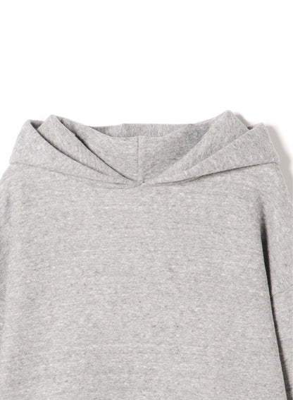 Tencel Brushed Fleece, Long Sleeve Hooded Pullover, #802-755, HT Grey