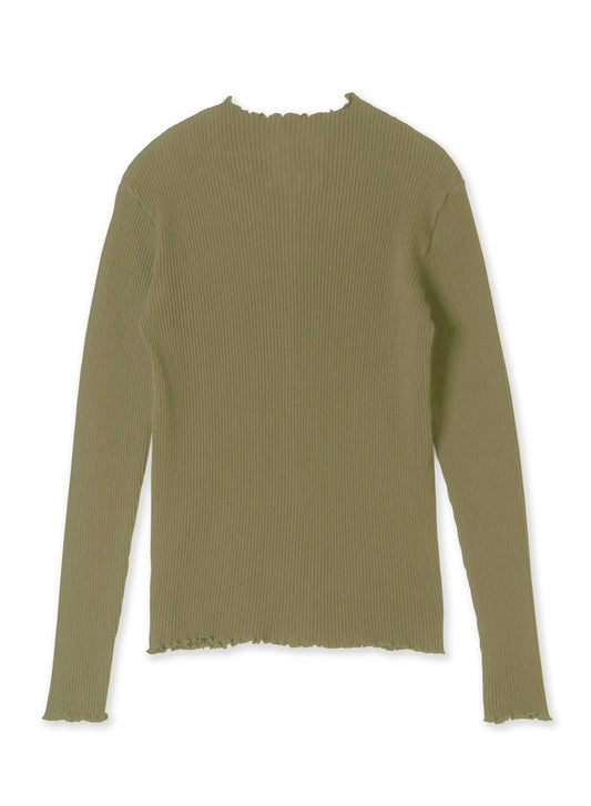 Waffle Rib Combo Tube, Long Sleeve Cardigan. #812-765, OLIVE