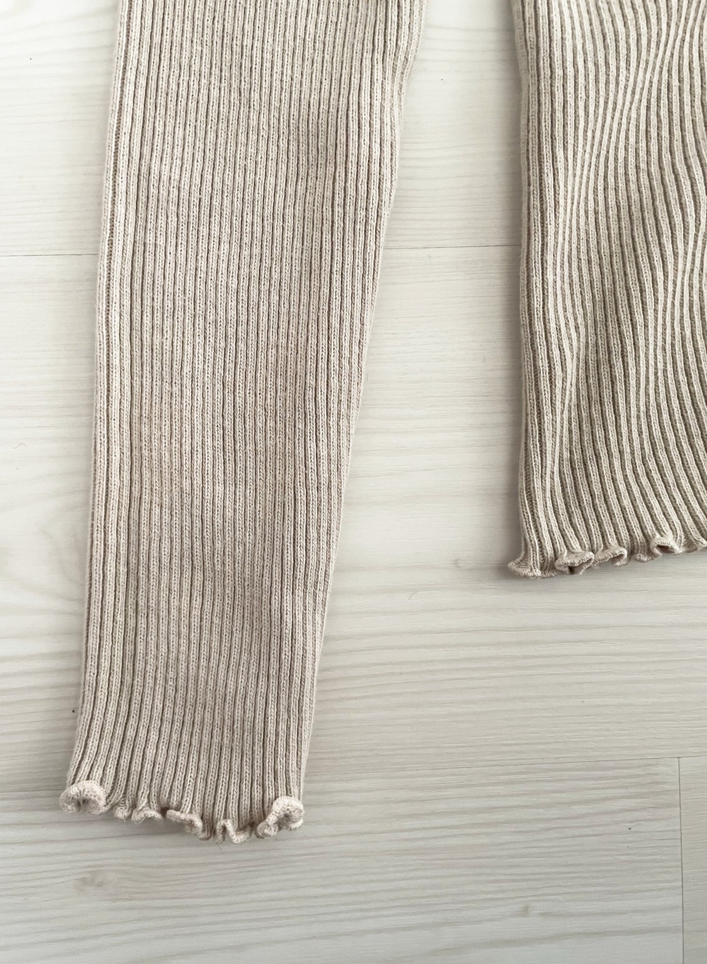 Waffle Rib Combo Tube, Long Sleeve Cardigan. #812-765, Sand Khaki