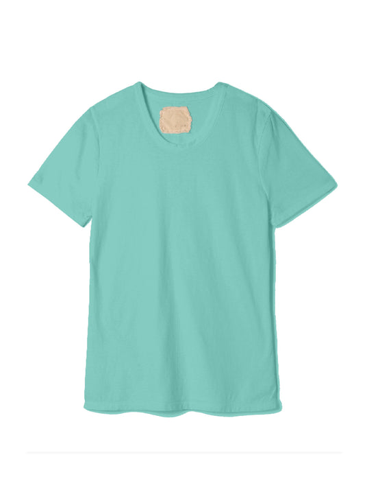 Reverse Cotton 32Gage Jersey, SS Basic Crew Tee, #812-766, BAY BLUE