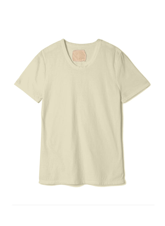 Reverse Cotton 32Gage Jersey, SS Basic Crew Tee, #812-766, YELLOW BUTTER
