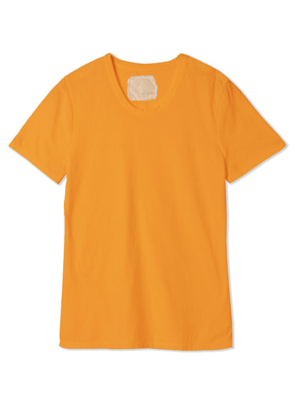 Reverse Cotton 32Gage Jersey, SS Basic Crew Tee, #812-766, MARMALADE