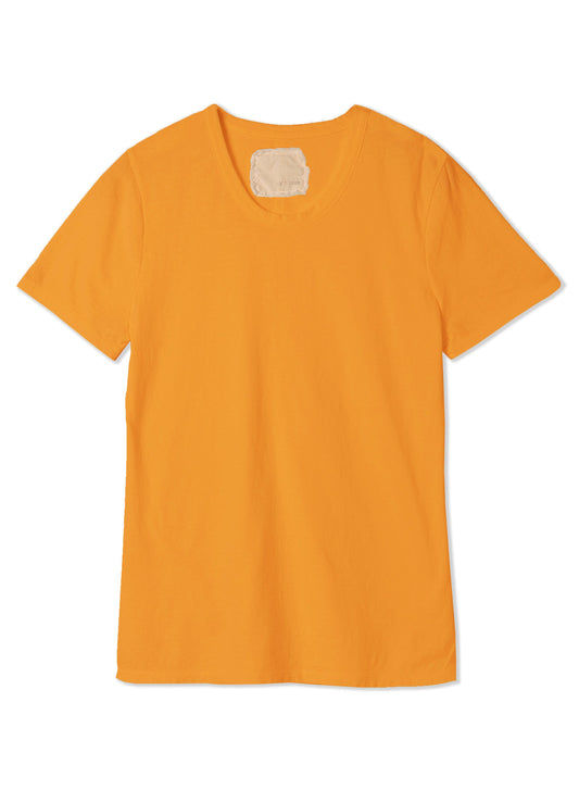 Reverse Cotton 32Gage Jersey, SS Basic Crew Tee, #812-766, MARMALADE