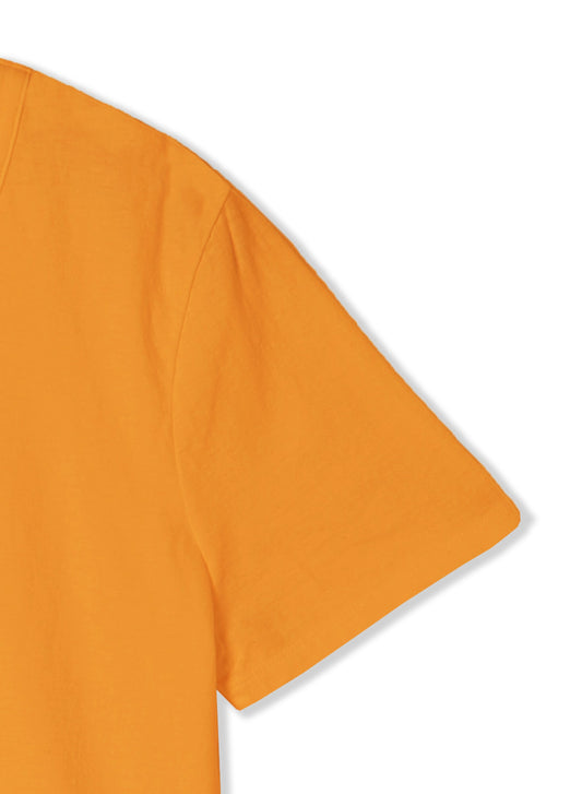 Reverse Cotton 32Gage Jersey, SS Basic Crew Tee, #812-766, MARMALADE