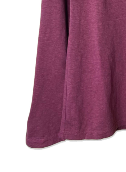 Reverse Cotton Jersey, Long Sleeve Regular Fit Crew Top, #812-767, BURGANDY