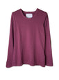 Reverse Cotton Jersey, Long Sleeve Regular Fit Crew Top, #812-767, BURGANDY