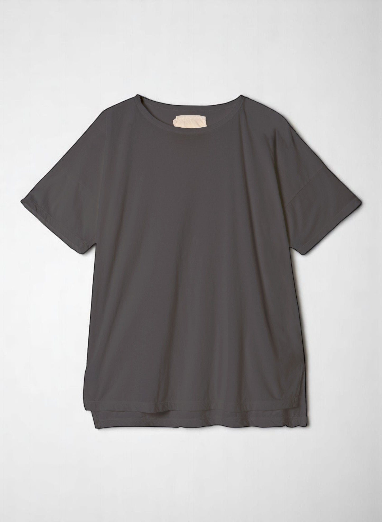 Reverse Cotton 32Gage Jersey, #812-768, SS Drop Shoulder Boat Neck Tee, DARK CHARCOAL