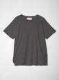 Reverse Cotton 32Gage Jersey, #812-768, SS Drop Shoulder Boat Neck Tee, DARK CHARCOAL