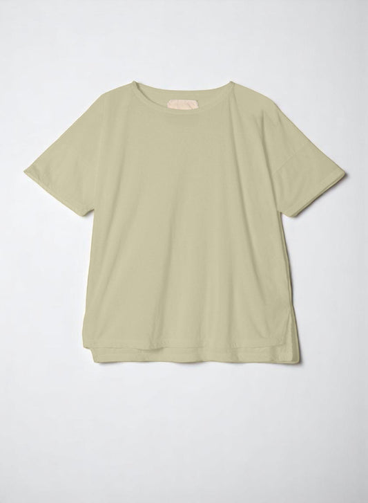 Reverse Cotton 32Gage Jersey, #812-768, SS Drop Shoulder Boat Neck Tee, YELLOW BUTTER