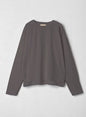 Reverse Cotton 32Gage Jersey, LS Drop Shoulder Boat Neck Tee, #812-769, charcoal