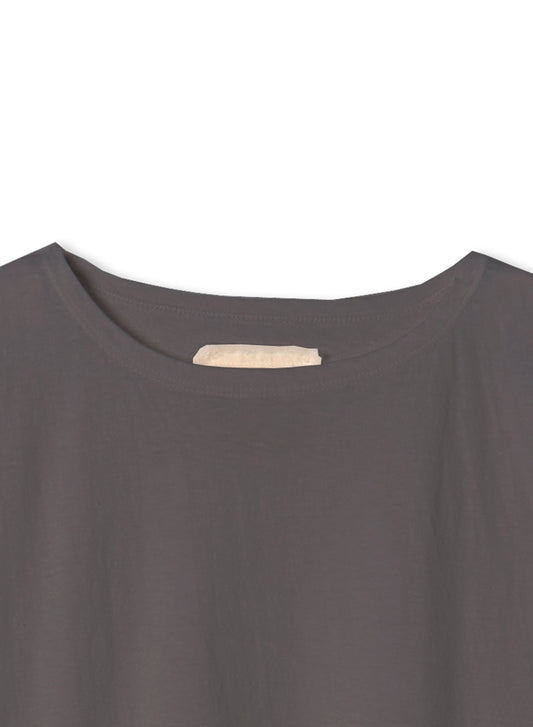 Reverse Cotton 32Gage Jersey, LS Drop Shoulder Boat Neck Tee, #812-769, charcoal