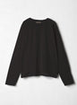 Reverse Cotton 32Gage Jersey, LS Drop Shoulder Boat Neck Tee, #812-769, Black