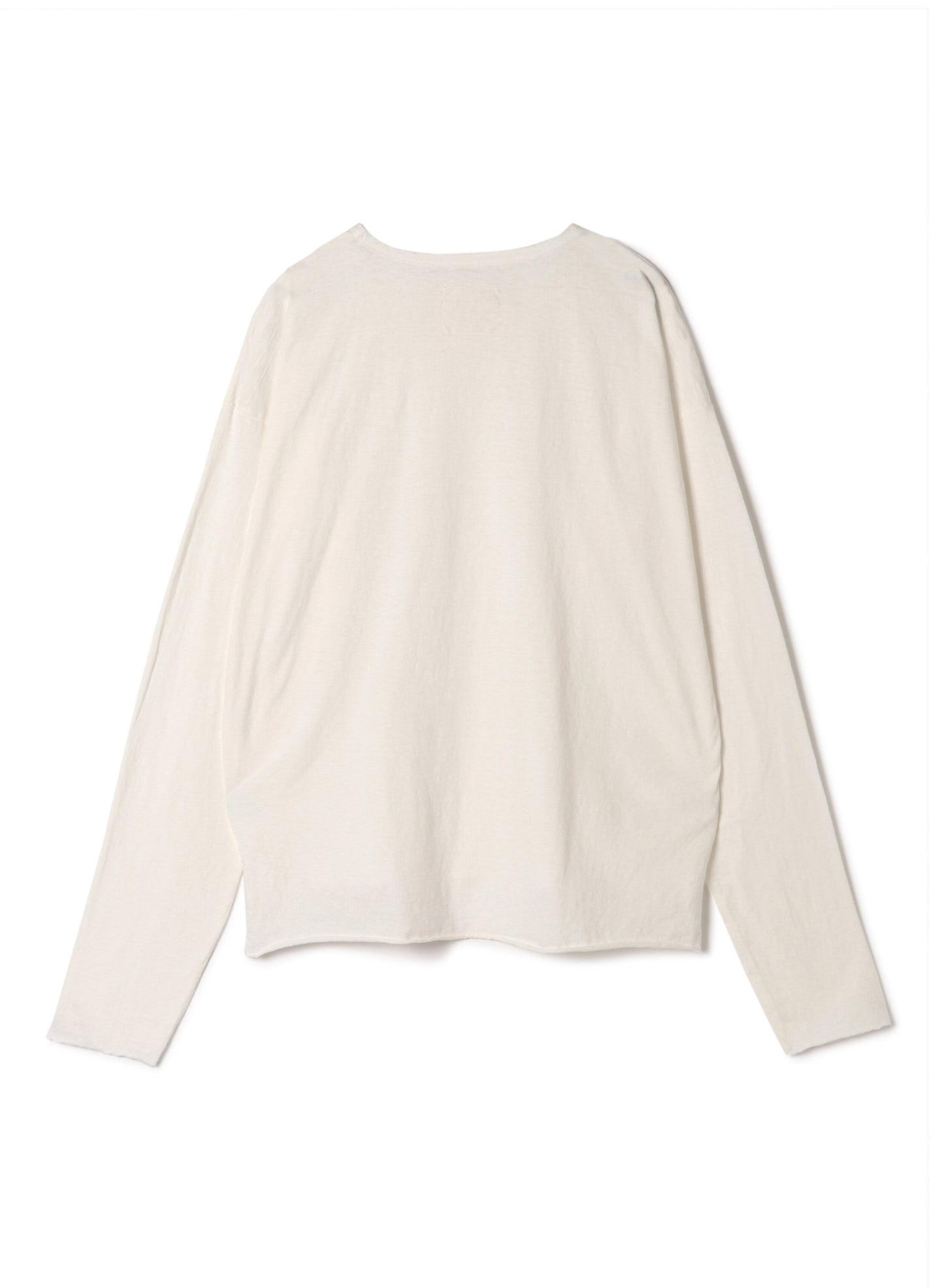 Reverse Cotton 32Gage Jersey, LS Drop Shoulder Boat Neck Tee, #812-769, White