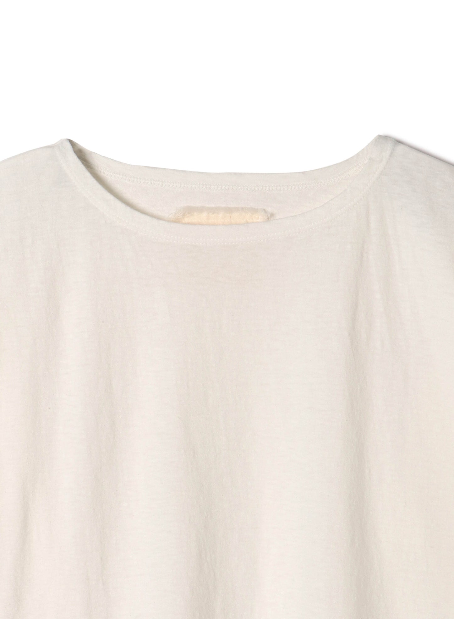 Reverse Cotton 32Gage Jersey, LS Drop Shoulder Boat Neck Tee, #812-769, White