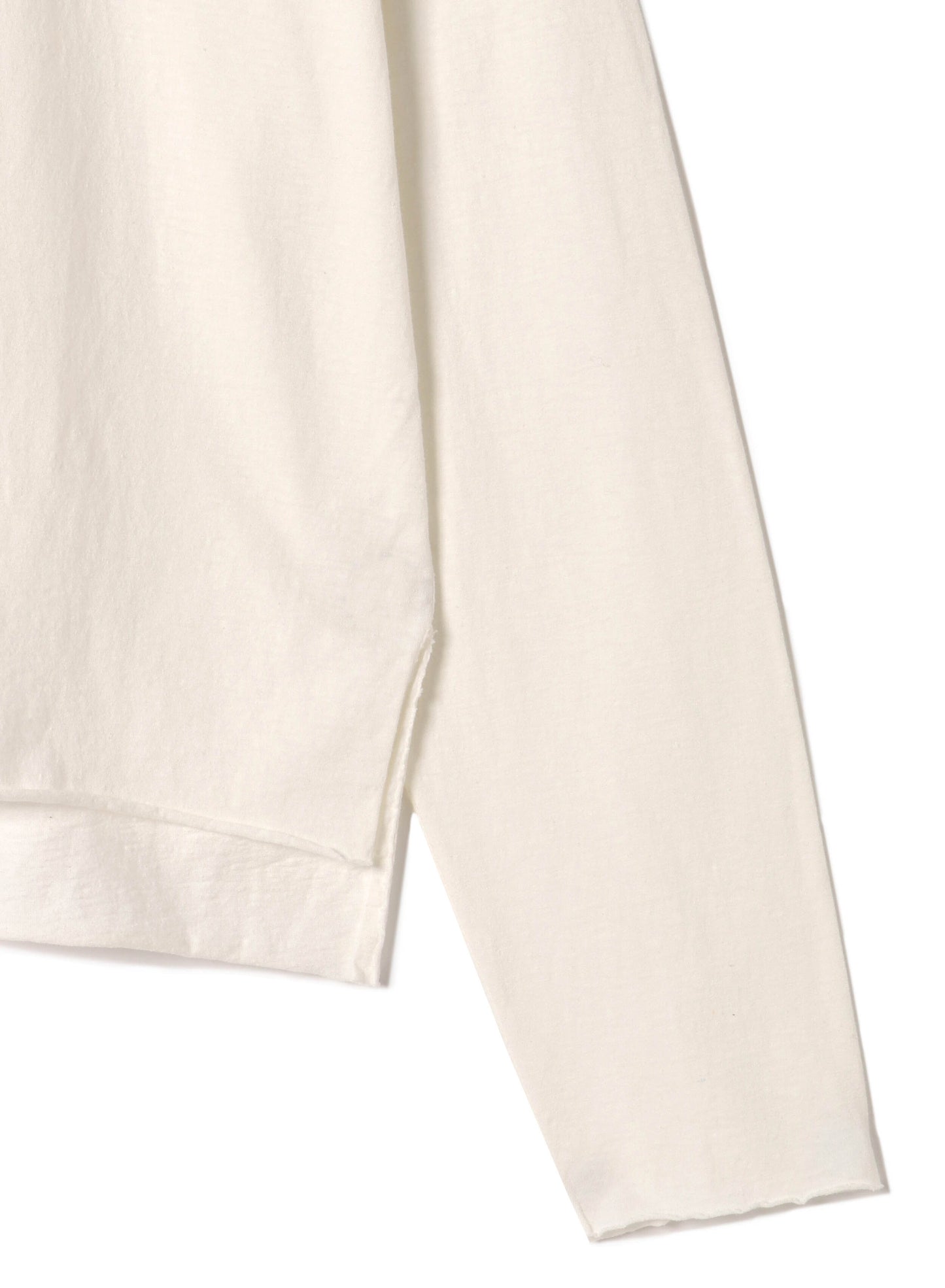 Reverse Cotton 32Gage Jersey, LS Drop Shoulder Boat Neck Tee, #812-769, White