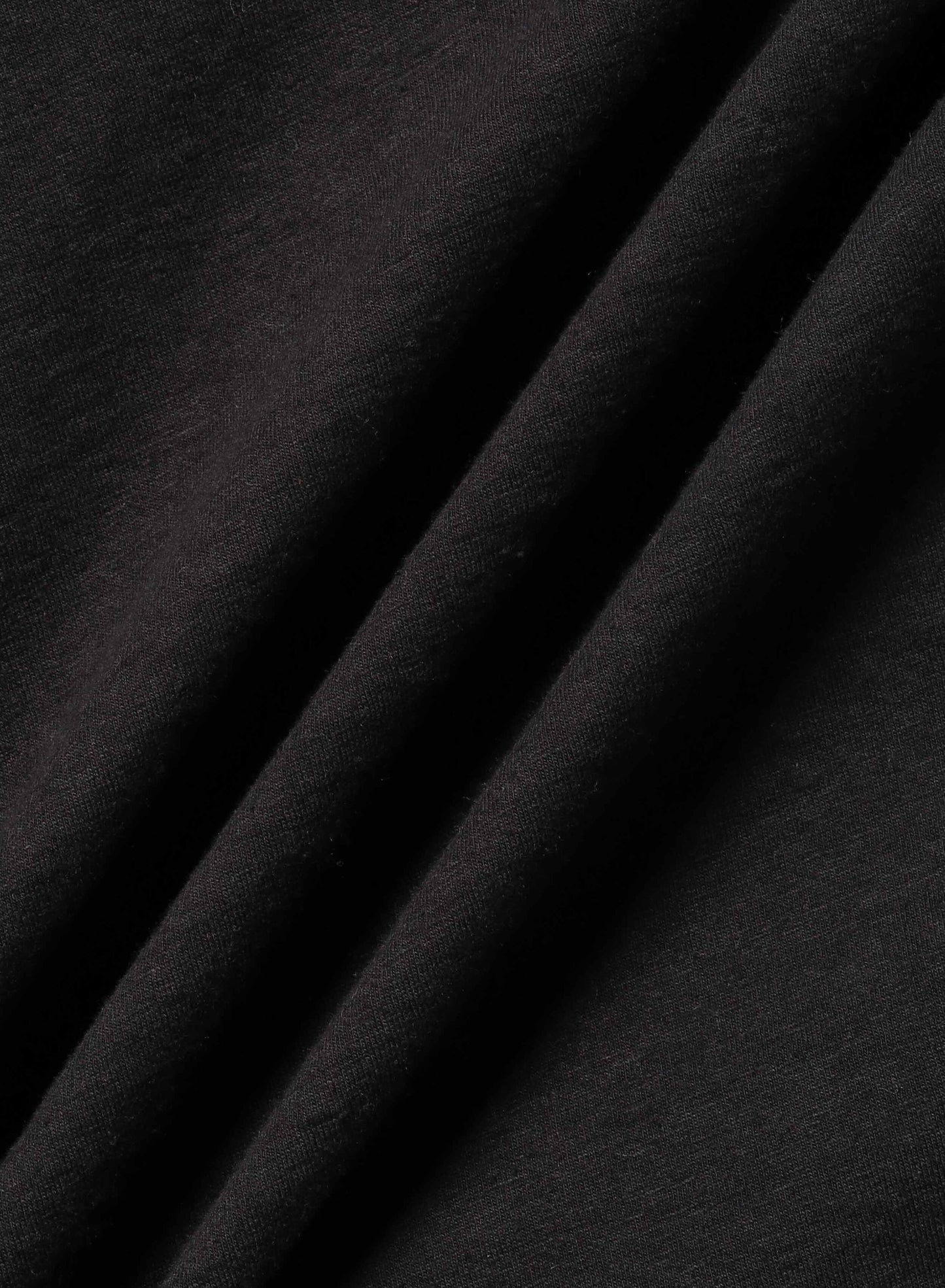 Reverse Cotton 32Gage Jersey, LS Reg. Shape Hi-Neck Tee, #112988, Black