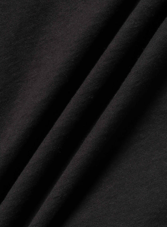 Reverse Cotton 32Gage Jersey, LS Drop Shoulder Boat Neck Tee, #812-769, Black