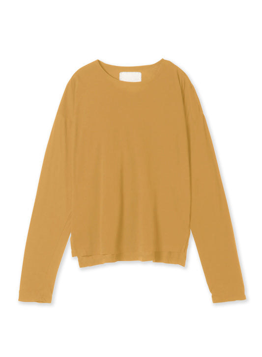 Hi-Soft 36Gage Jersey, LS Drop Shoulder Boat Neck Tee, #812-774, MUSTARD