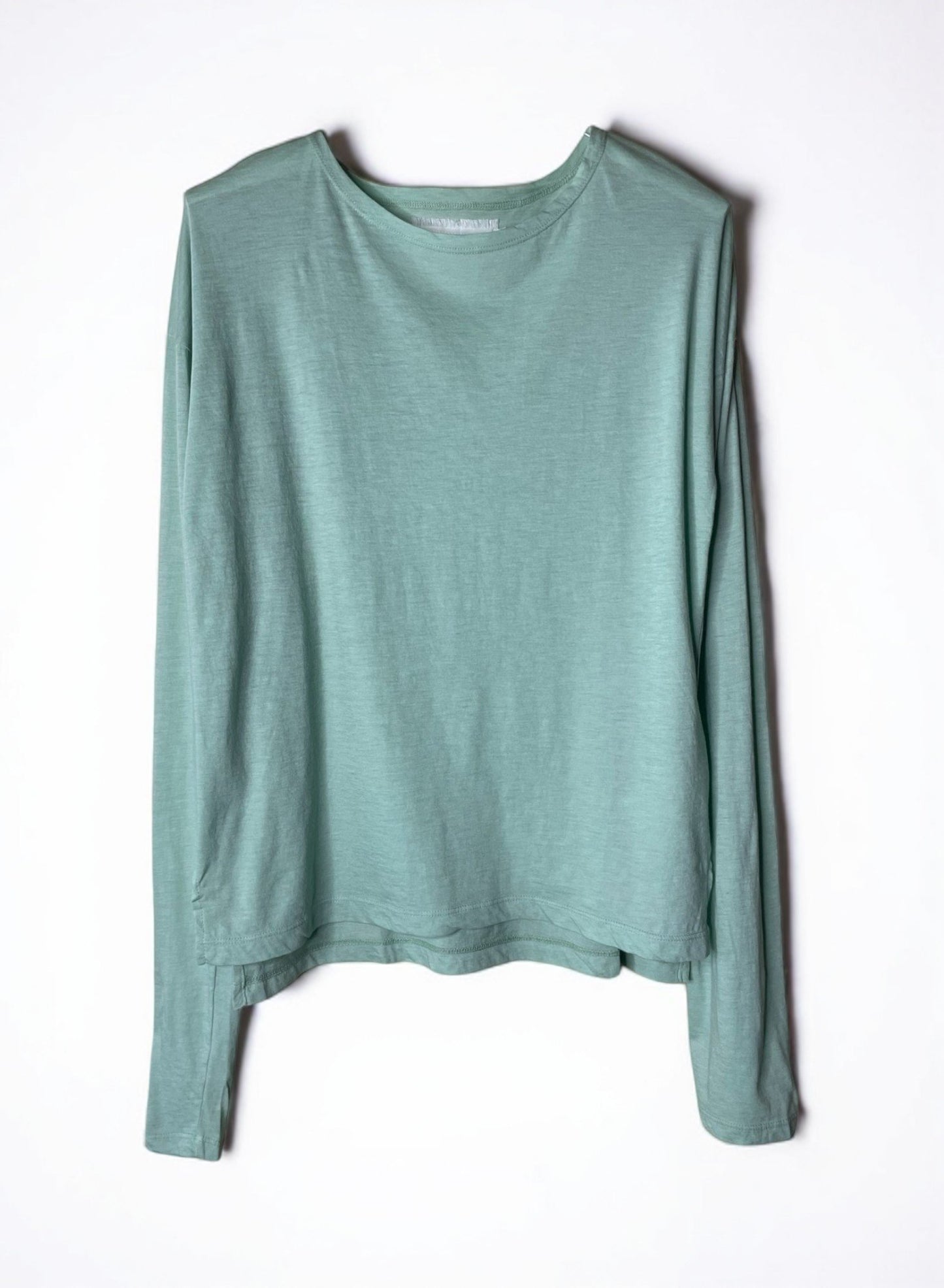 Hi-Soft 36Gage Jersey, LS Drop Shoulder Boat Neck Tee, #812-774, SAGE