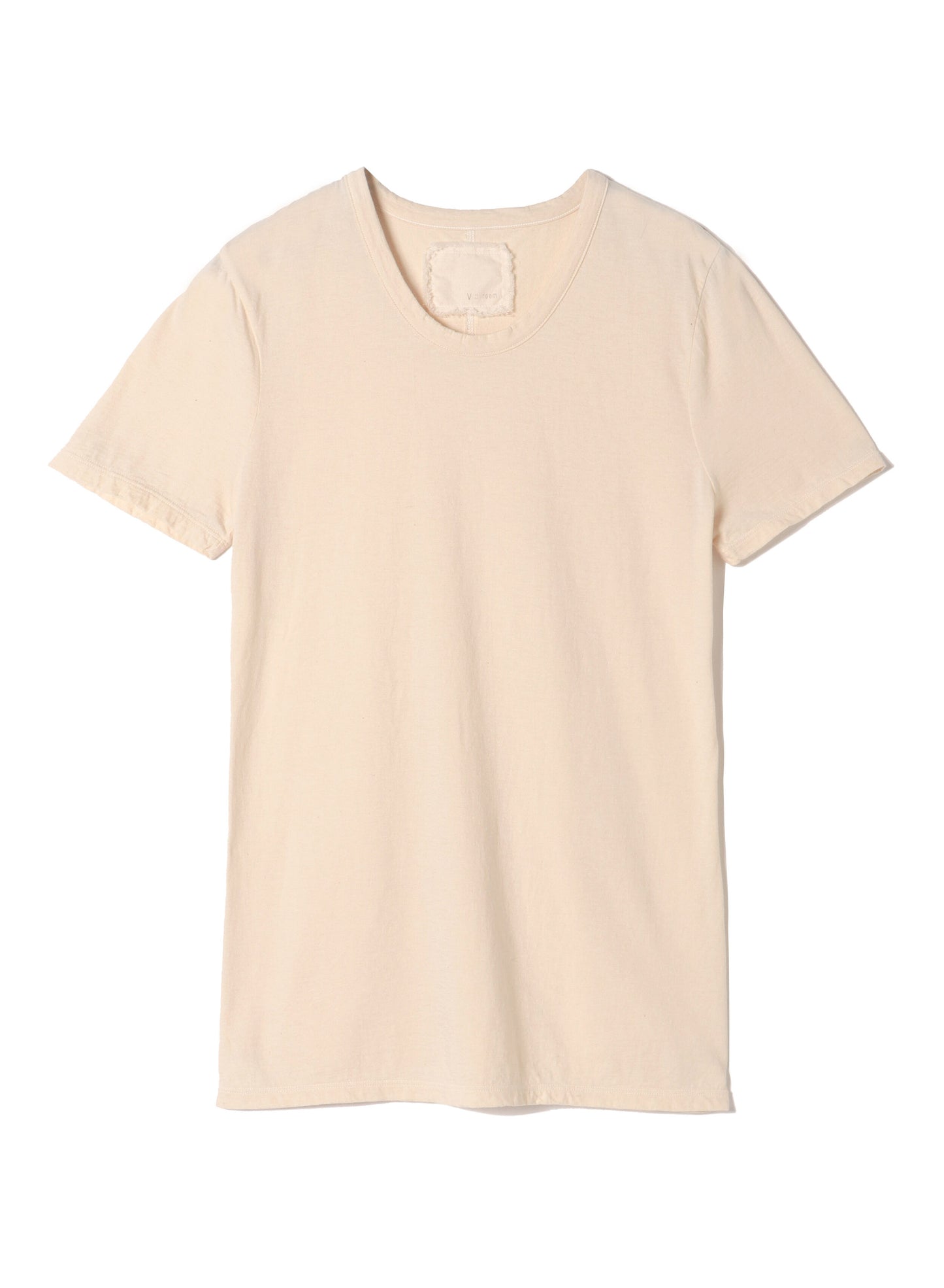 Cotton-Cashmere 28Gage Jersey, SS Basic Crew Tee, #812-775, Natural