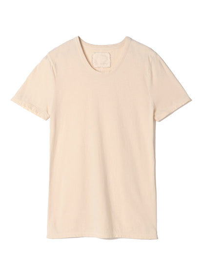 Cotton-Cashmere 28Gage Jersey, SS Basic Crew Tee, #812-775, Natural