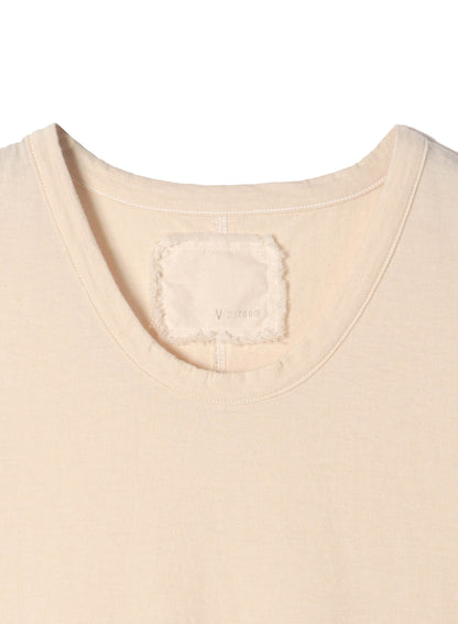 Cotton-Cashmere 28Gage Jersey, SS Basic Crew Tee, #812-775, Natural
