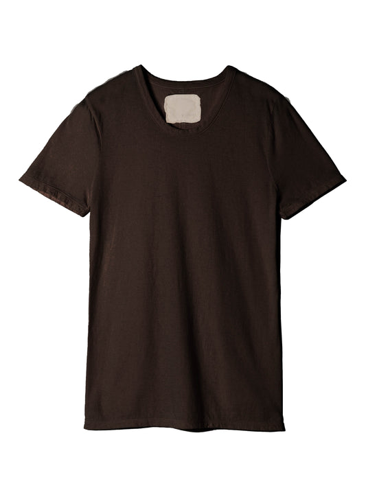 Cotton-Cashmere 28Gage Jersey, SS Basic Crew Tee, #812-775, Black