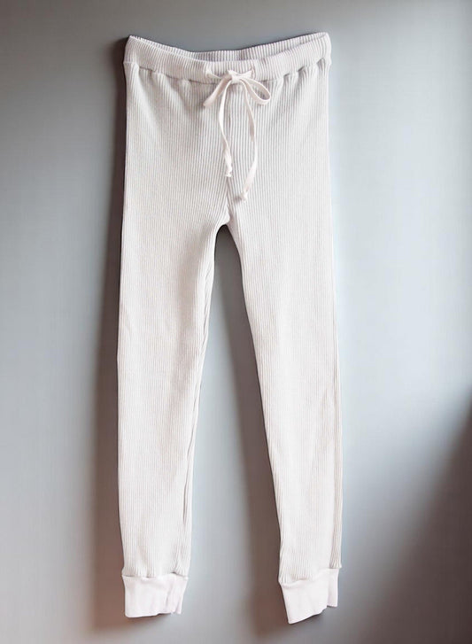 Waffle Rib Combo Tube, Jogger Leggings, #821-790, White